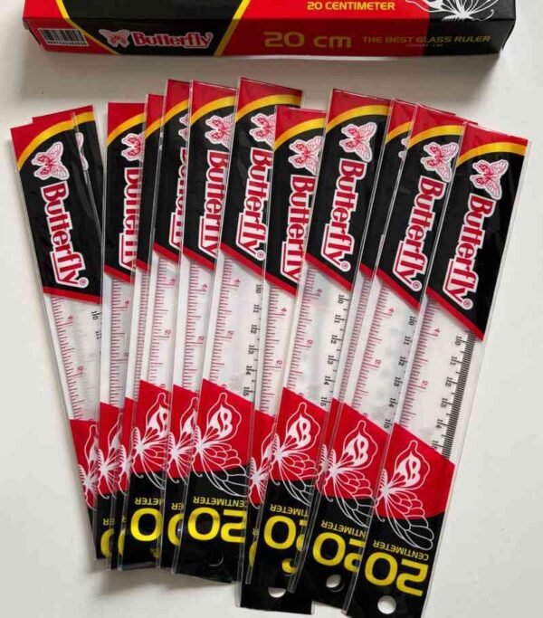 Penggaris 20 cm per lusin Butterfly