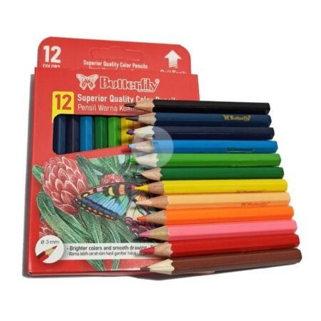 Pensil Warna 12 Warna Mini SET Butterfly