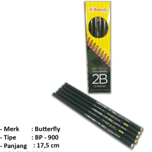 Pensil 2B BP-900 per lusin Butterfly