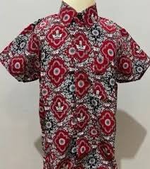 Kemeja Batik Merah Putih Ukuran XXL
