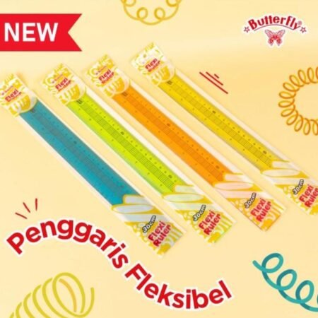 Penggaris flexy 30 cm per lusin Butterfly
