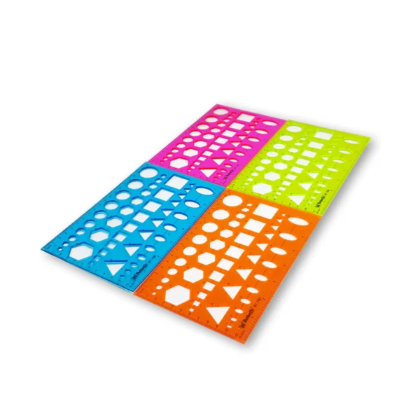 Penggaris Cetakan/Template Ruler Butterfly BT-790 – Template Ruler Bentuk Geometri